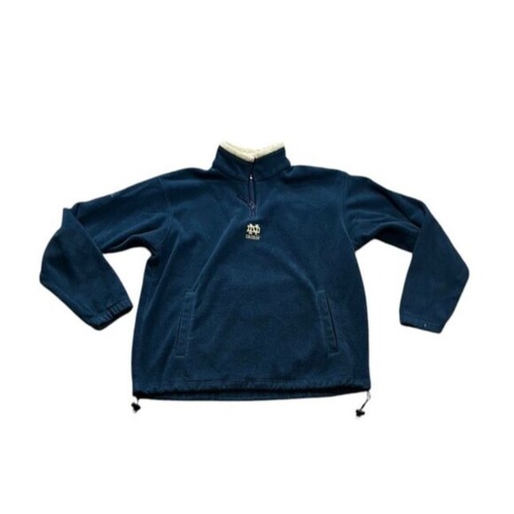 Columbia Notre Dame Fighting Irish 1/4 Zip Fleece Size Large Stitched Logo ND - Picture 1 of 10